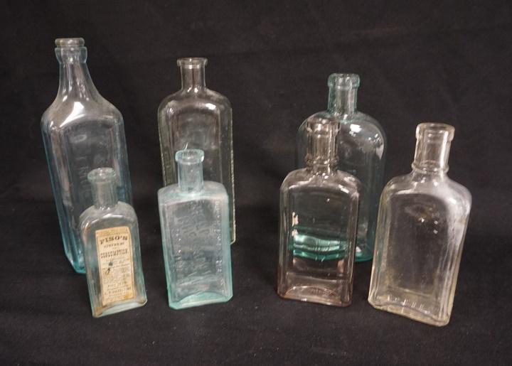 7 ANTIQUE MEDICINE BOTTLES (1 of 4)