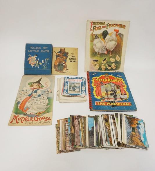 LOT OF CHILDRENS BOOKS & POSTCARDS (1 of 3)