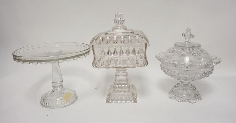 3 PIECE ANTIQUE PATTERN GLASS (1 of 2)