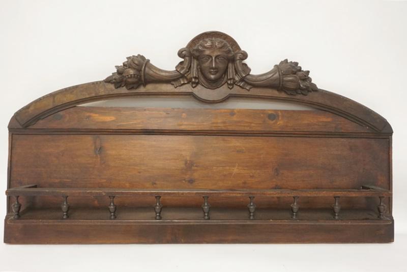 FRUIT & FACE CARVED HANGING SHELF (1 of 3)