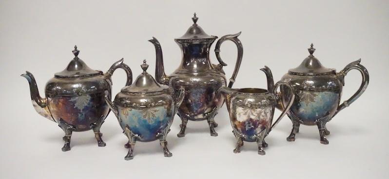 ROGERS SMITH & CO 5 PIECE SILVER PLATED SET (1 of 3)