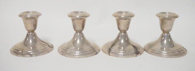 2 PAIR GORHAM STERLING SILVER CANDLESTICKS (1 of 2)