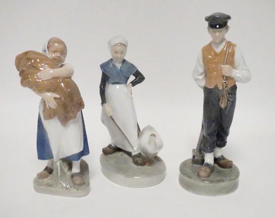 GROUP OF 3 ROYAL COPENHAGEN FIGURES (1 of 3)