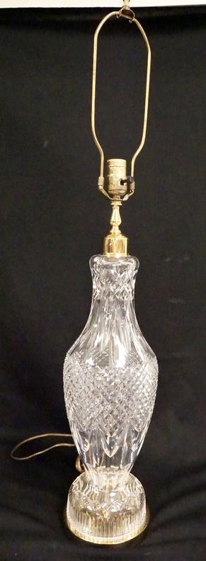 WATERFORD CUT CRYSTAL TALL LAMP (1 of 2)