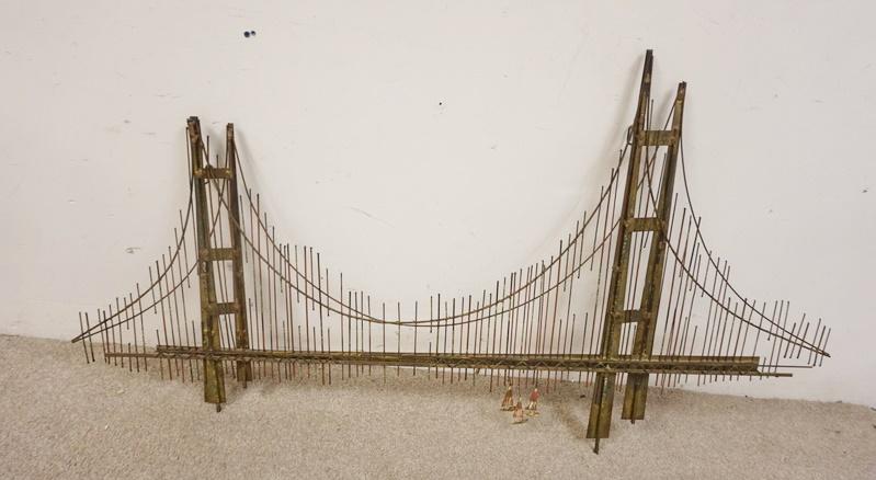 CURTIS JERE BRIDGE WALL SCULPTURE: CURTIS JERE BRIDGE WALL SCULPTURE, 60 IN WIDE