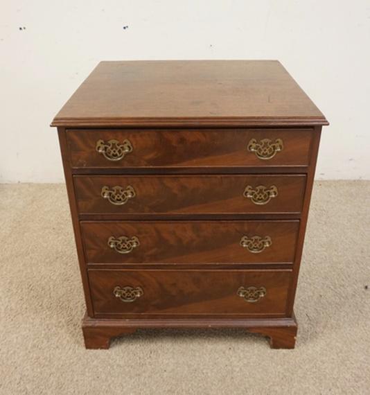 DIMIUTIVE 4 DRAWER STAND: DIMIUTIVE 4 DRAWER STAND, 21 1/2 IN WIDE X 18 1/2 IN DEEP X 26 1/2 IN HIGH