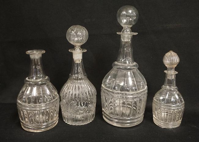 4 MOLD BLOWN DECANTERS (1 of 2)