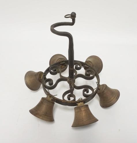 WROUGHT IRON & BRASS SHOP DOOR BELL (1 of 2)