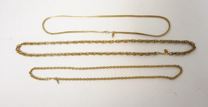 3 MIRIAM HASKELL VINTAGE CHAIN NECKLACES (1 of 2)