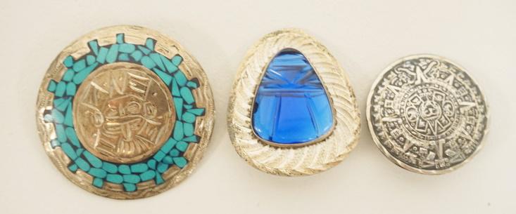 MEXICAN STERLING SILVER PINS (1 of 2)
