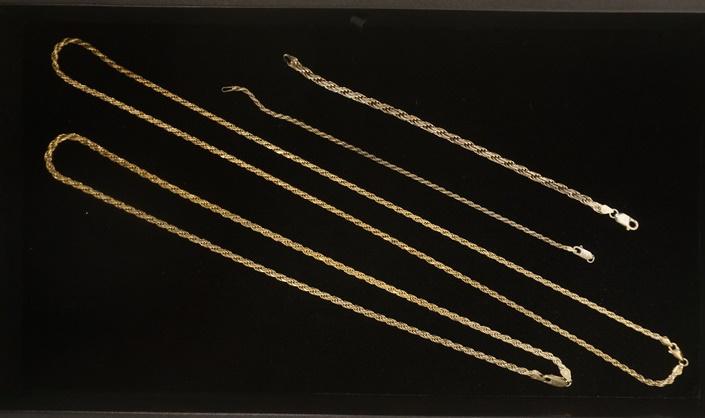 STERLING SILVER ROPE CHAIN LOT (1 of 1)