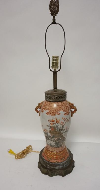 HAND PAINTED ASIAN LAMP (1 of 5)