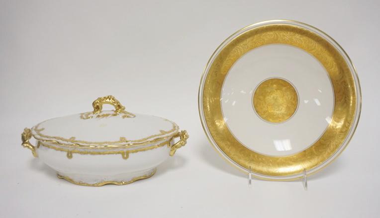 2 PIECE PORCELAIN W/GOLD TRIM (1 of 4)