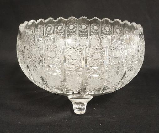 LARGE CUT CRYSTAL BOWL (1 of 2)