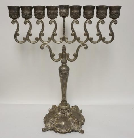 LARGE METAL MENORAH (1 of 3)