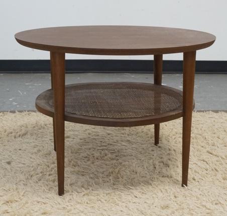 LANE MID CENTURY MODERN ROUND LAMP TABLE (1 of 3)