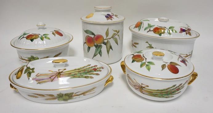 5 ROYAL WORCESTER EVESHAM COVERED PIECES (1 of 3)