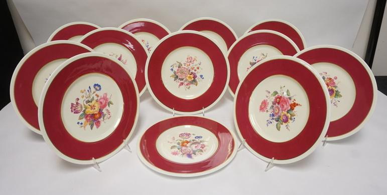 12 COPELAND SPODE FLORAL BOUQUET PLATES (1 of 3)