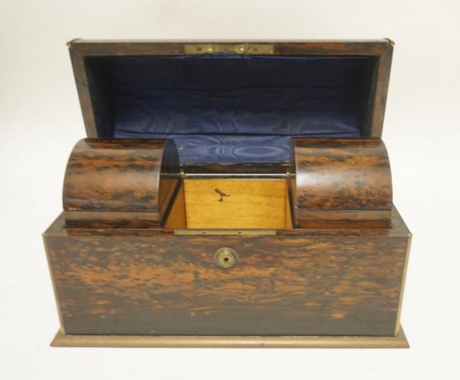 ROSEWOOD DOME TOP TEA CADDY (1 of 4)