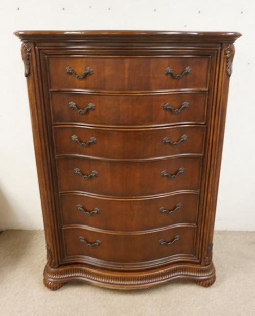 MAHOGANY 6 DRAWER HIGH CHEST (1 of 2)