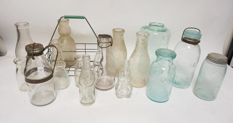 MASON JAR, MILK BOTTLE & BOTTLE LOT (1 of 7)