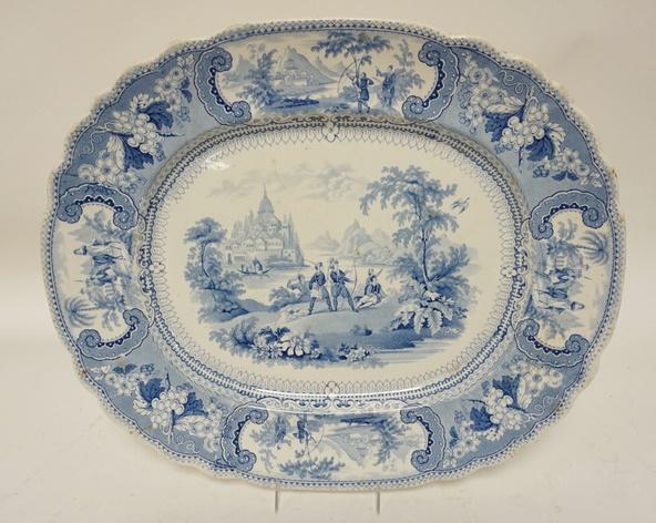 HISTORICAL BLUE TRANSFER PLATTER (1 of 2)