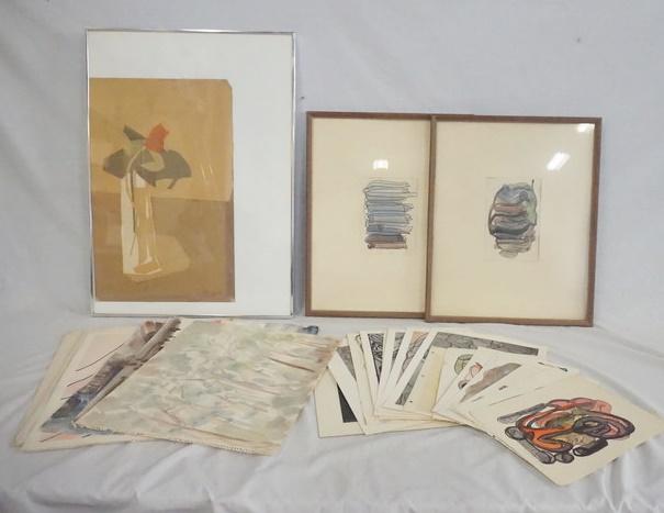 LARGE LOT OF VICTOR MACAROL ART (1 of 6)
