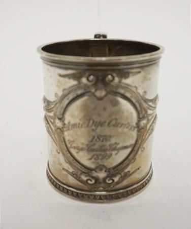 STERLING SILVER WOOD & HOUGHES BABY CUP (1 of 2)
