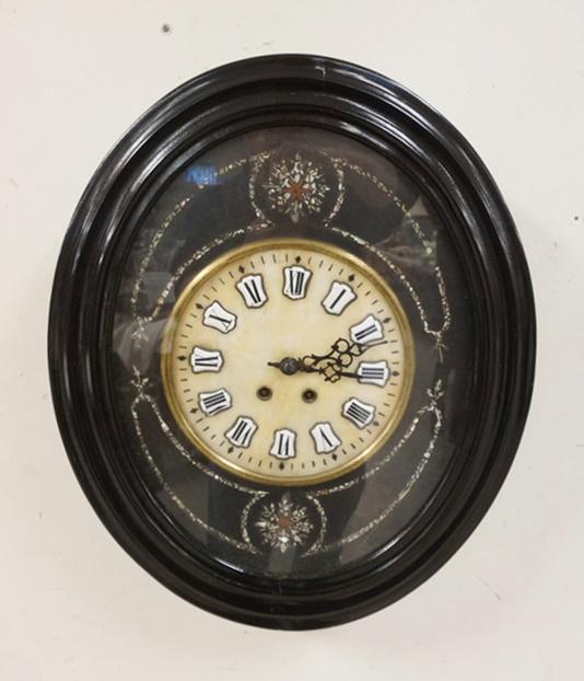 Black Lacquered Victorian Wall Clock