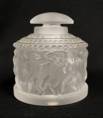FROSTED LALIQUE BOTTLE W/STOPPER (1 of 2)