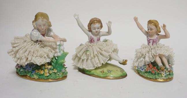 3 SITZENDORF SMALL PORCELAIN FIGURES (1 of 4)