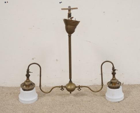 BRASS 2 LIGHT HANGING FIXTURE (1 of 1)