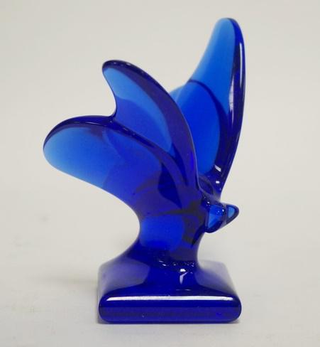 SIGNED BACCARAT COBALT BLUE BUTTERFLY (1 of 3)