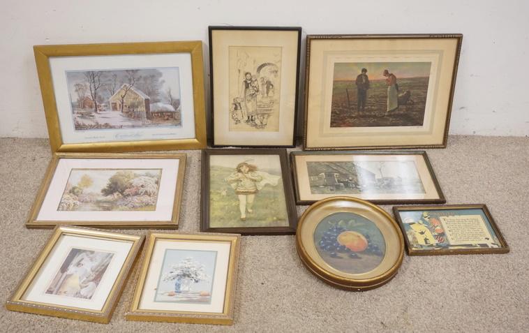 10 PIECES OF FRAMED ARTWORK (1 of 4)