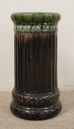 MAJOLICA GLAZED UMBRELLA STAND (1 of 2)