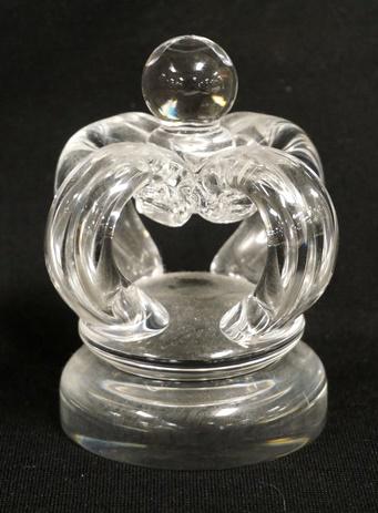 STEUBEN CRYSTAL CROWN FORM PAPERWEIGHT (1 of 2)