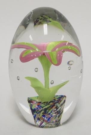 A JABLONSKI LARGE INTERNALLY DECORATED PAPERWEIGHT (1 of 4)
