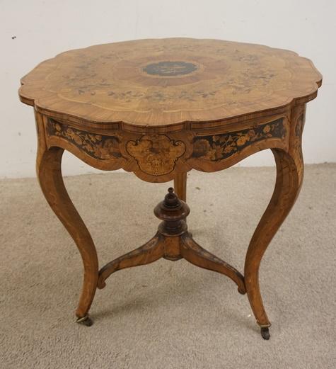 INLAID SCALLOPED TOP TABLE (1 of 5)