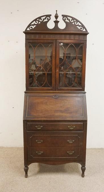 KAY FURNITURE CO MAHOGANY SLANT FRONT SCRETARY (1 of 2)