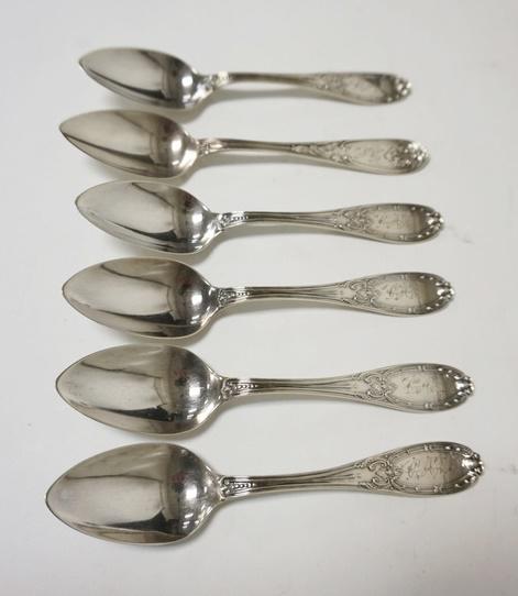 6 ELIAS PARKER ENGLISH STERLING SILVER TEASPOONS (1 of 4)