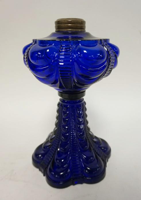 COBALT BLUE KEROSENE LAMP (1 of 2)