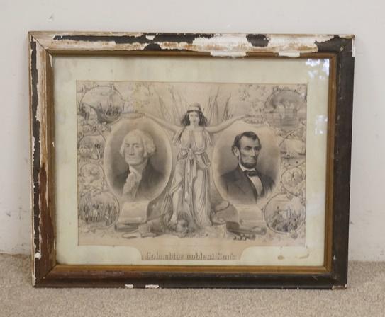 PRINT OF WASHINGTON & LINCOLN (1 of 2)
