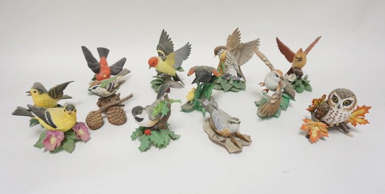 12 LENOX BIRDS: 12 LENOX BIRDS, TALLEST IS 5 1/2 IN
