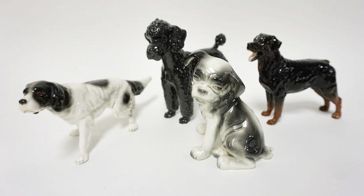 4 DOG FIGURES W/ ROYAL DOULTON (1 of 5)