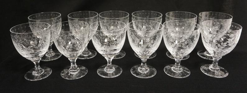 SET OF 12 WILLIAM YEOWARD CUT GOBLETS (1 of 3)