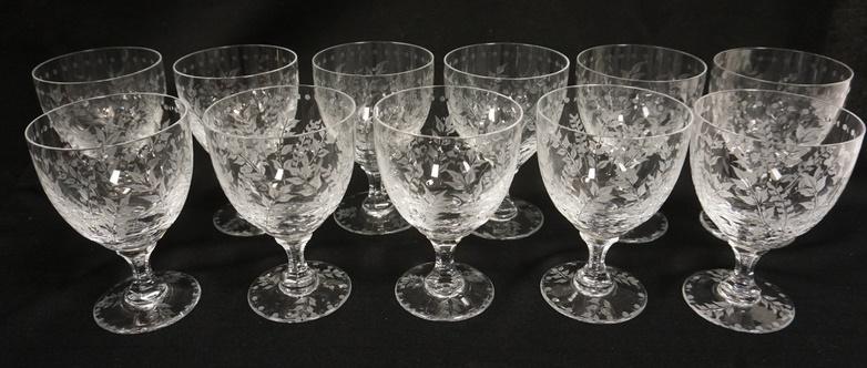 SET OF 11 WILLIAM YEOWARD CUT GOBLETS (1 of 3)