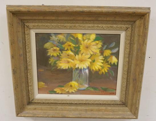 OIL ON CANVAS FLORAL STILL LIFE (1 of 2)