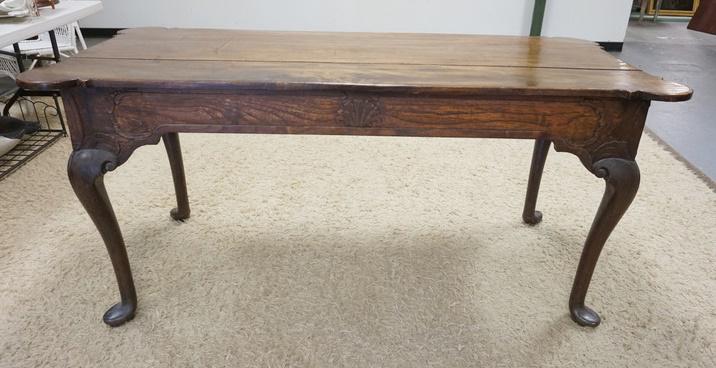ANTIQUE WALNUT CARVED DINING TABLE (1 of 10)
