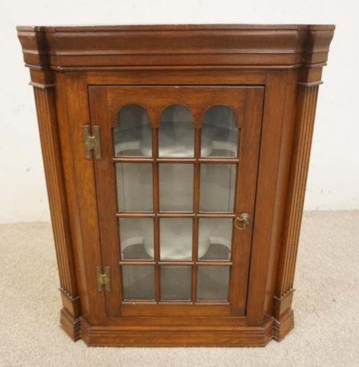 COMTEMPORARY PINE HANGING CORNER CABINET (1 of 4)