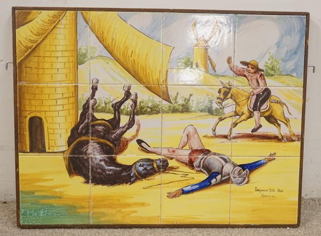 12 HAND PAINTED TILES BY CERAMICS STA ANA SEVILLA (1 of 2)